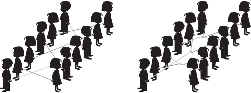 School Clipart Teamwork - Fila De Niños Y Niñas (960x480), Png Download