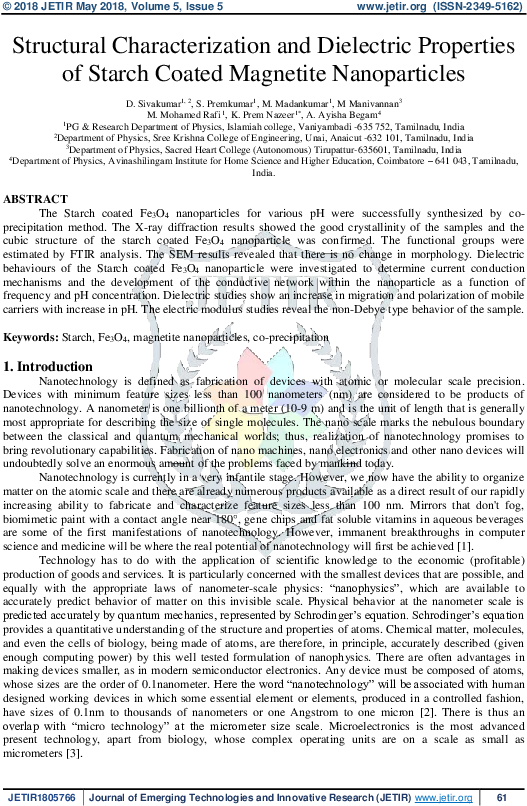 Structural Characterization And Dielectric Properties - Document (595x842), Png Download