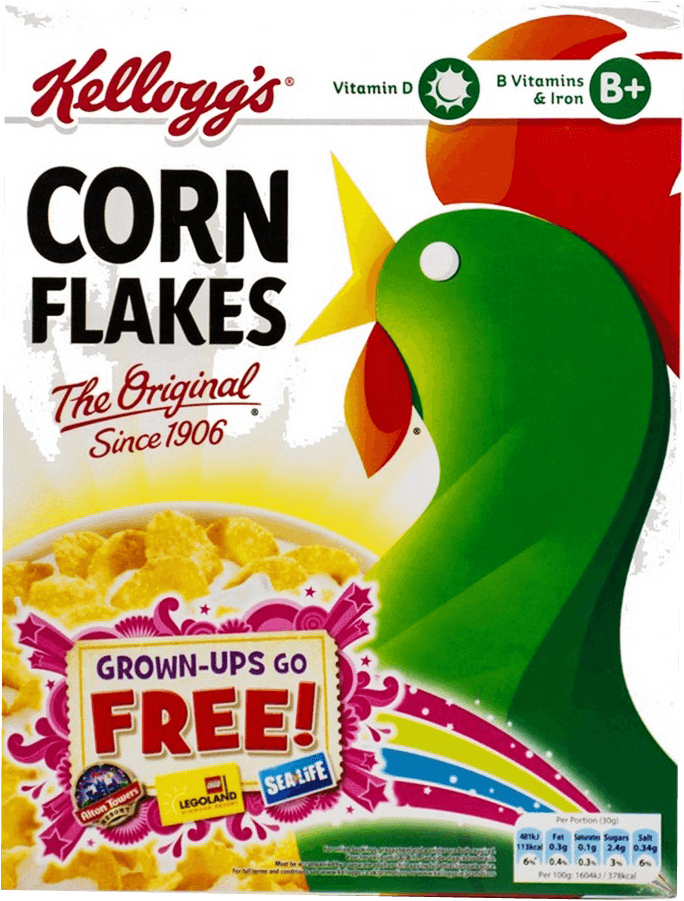 Kellogg's Cereal Corn Flakes Original 250 Gm - Kellogg's Corn Flakes 375g (1000x1000), Png Download