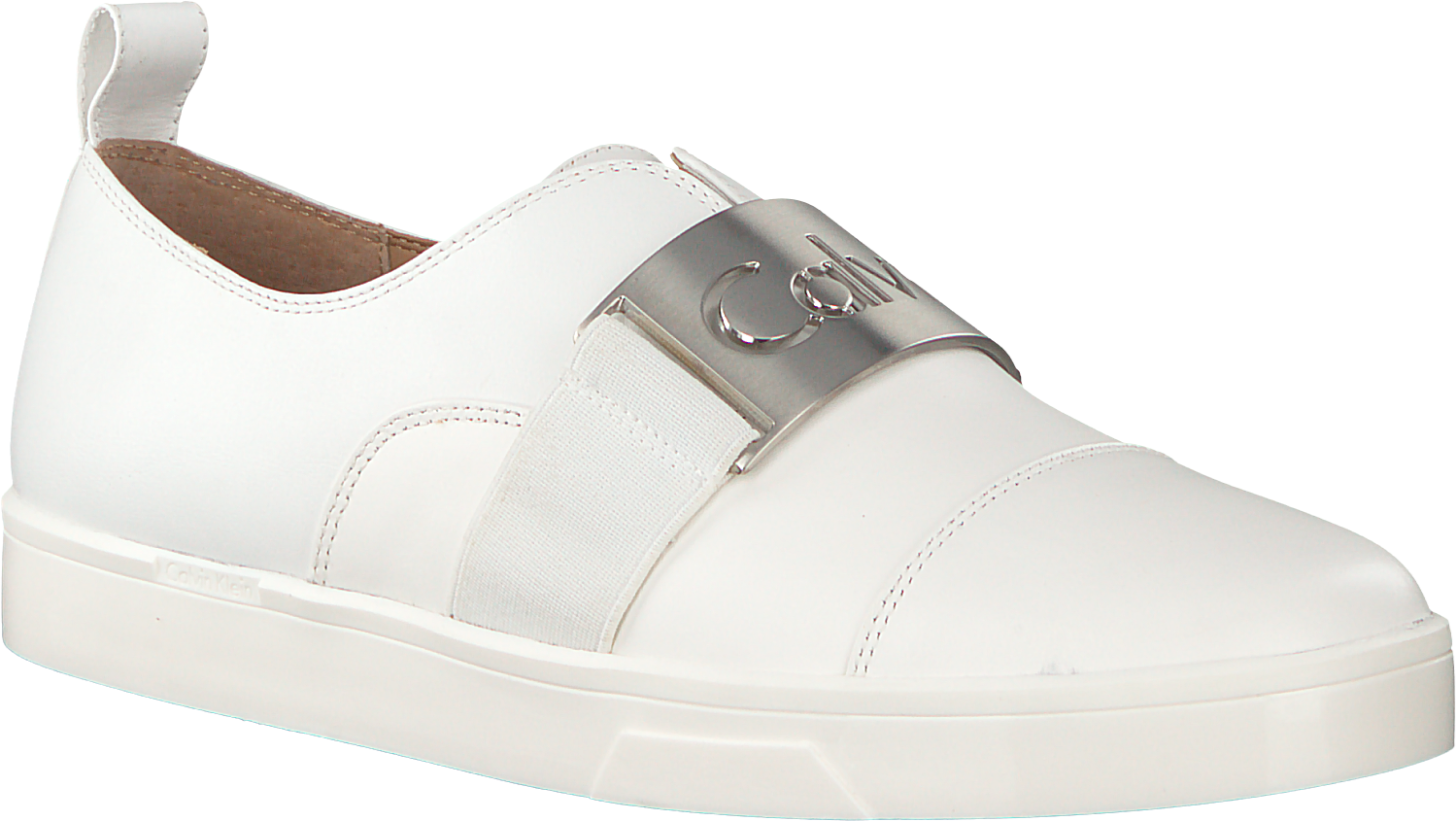 Witte Calvin Klein Slip-on Sneakers Ilona - Nubikk Dames Sneakers Wit (1500x859), Png Download