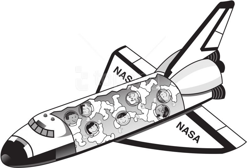 Free Png Space Shuttle With Astronauts Png Images Transparent (850x579), Png Download