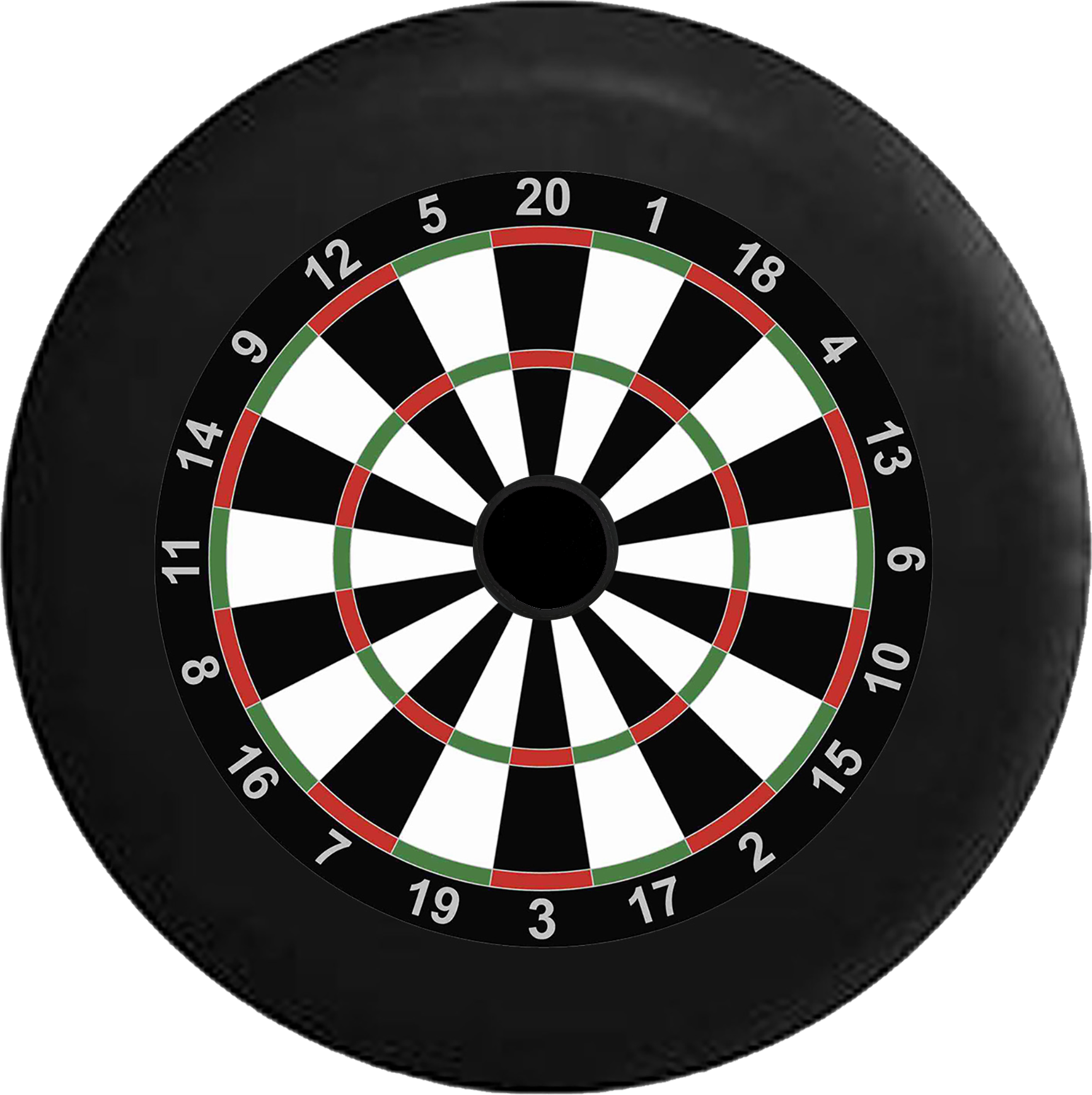 Jeep Wrangler Jl Backup Camera Dart Board With Scoring - Dart Board (1732x1737), Png Download
