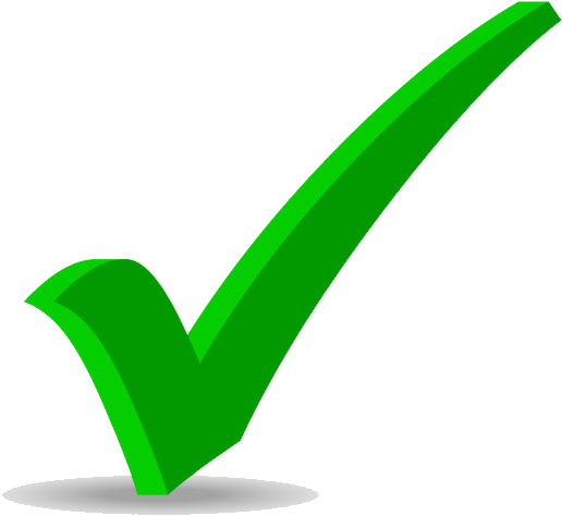 Green Tick, Green Tick (602x532), Png Download