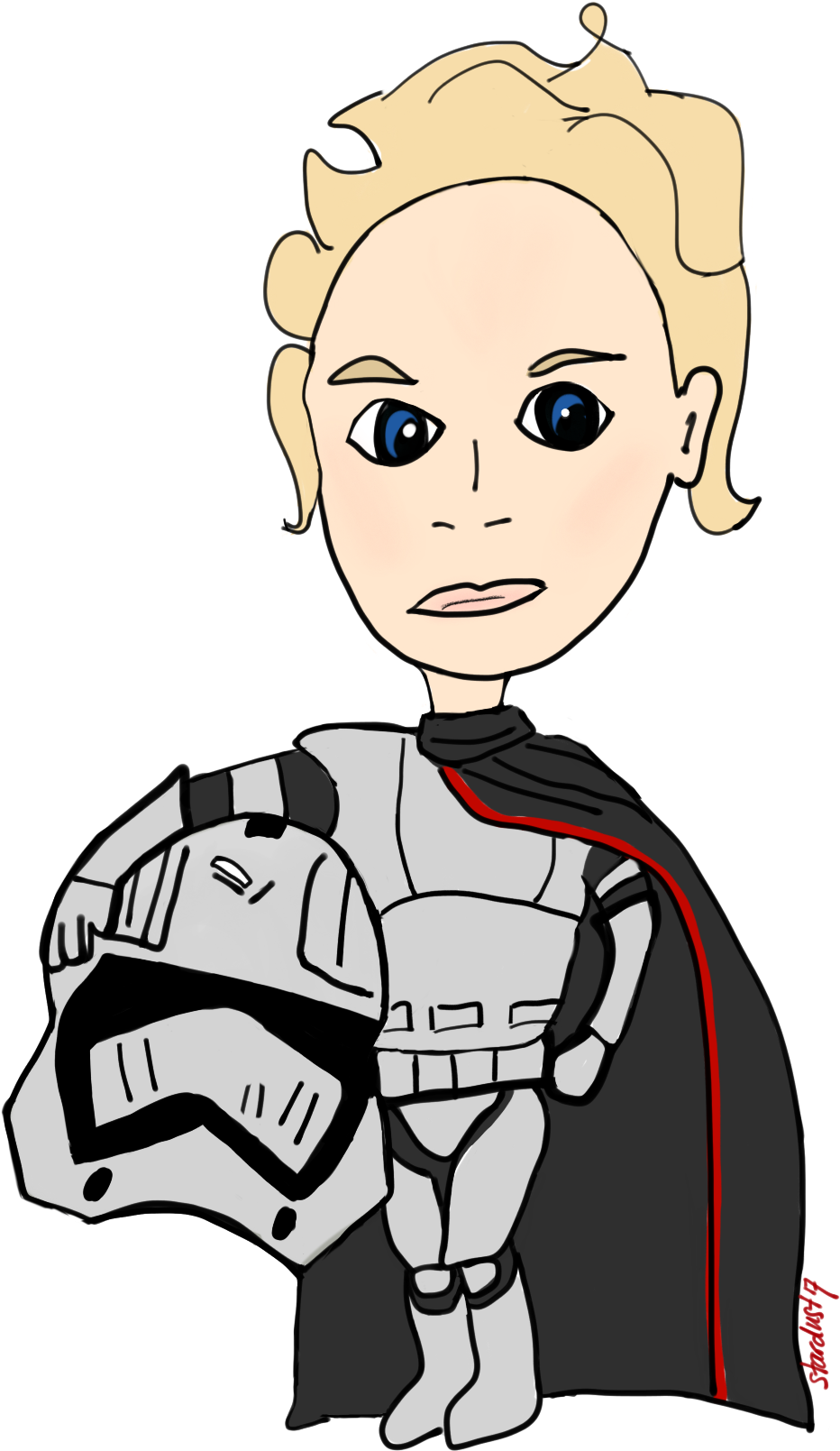 Very Smol Star Wars - Cartoon (932x1609), Png Download