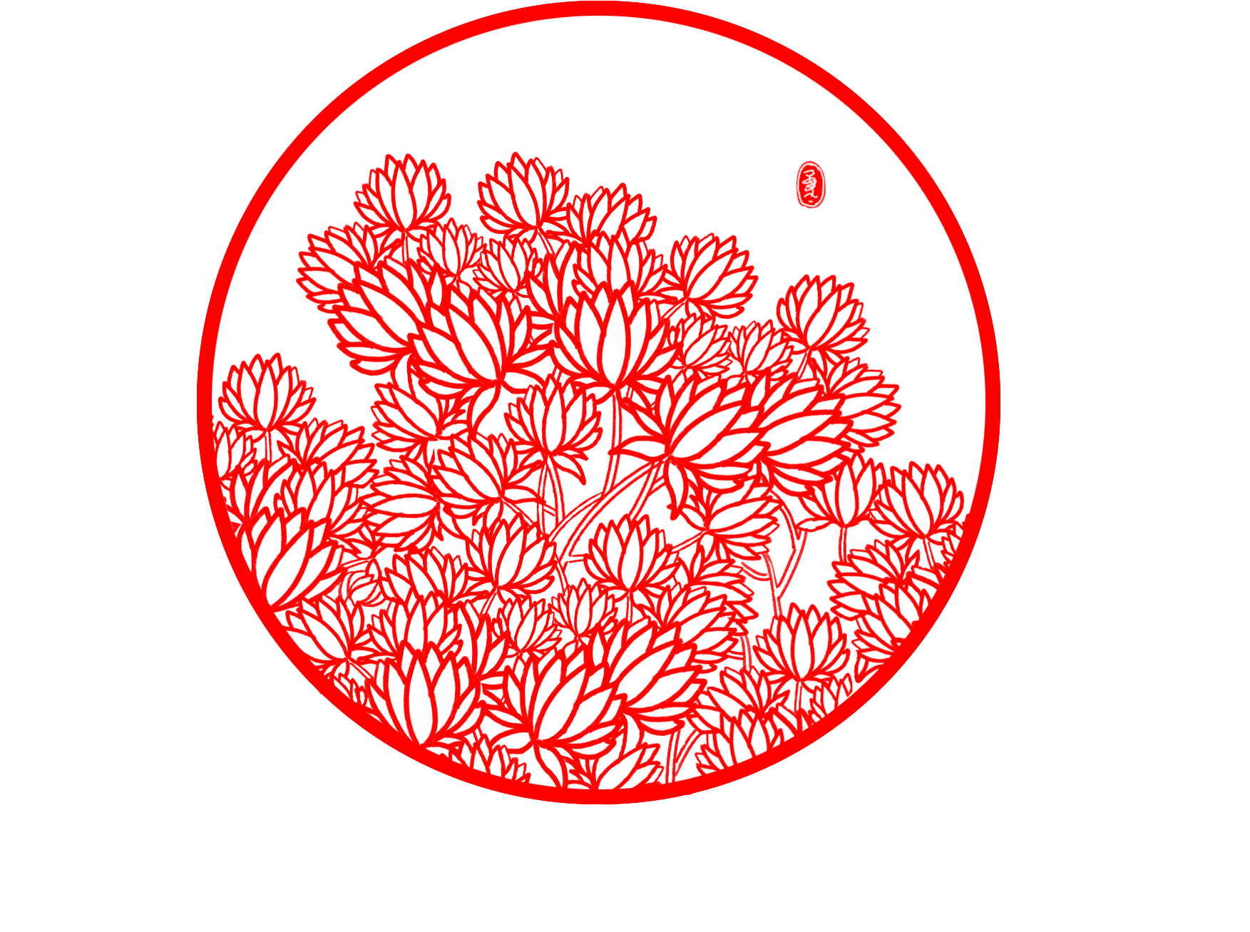 Original Flores Cortes De Papel Rejas Png Y Psd - Circle (2000x2000), Png Download