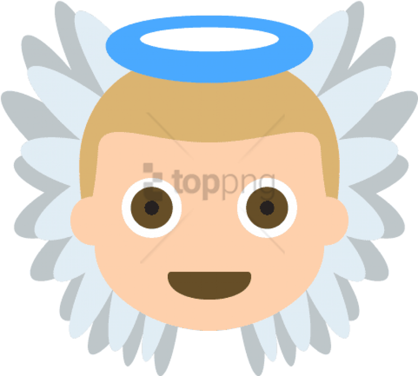 Free Png Baby Angel Tone 2 Emoji Emot Vector Icon - Portable Network Graphics (850x766), Png Download