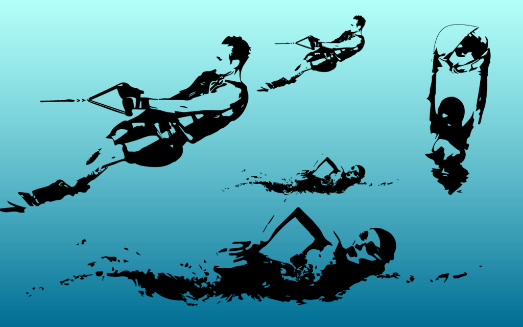 Swimming - Illustration (1024x640), Png Download