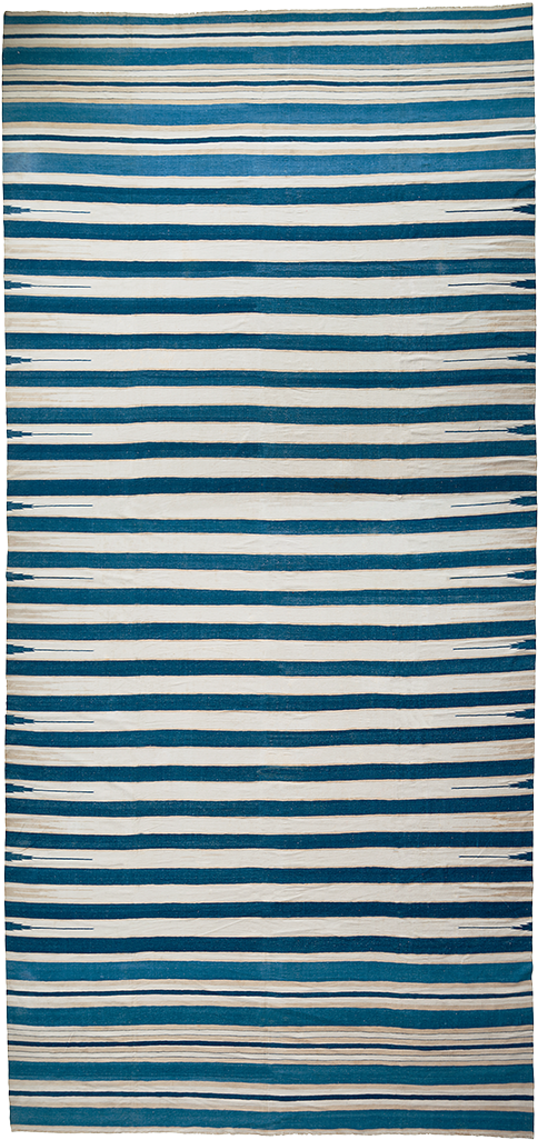 Vintage Blue And White Stripe Indian Dhurrie From Madeline - Personalizados (1222x1222), Png Download