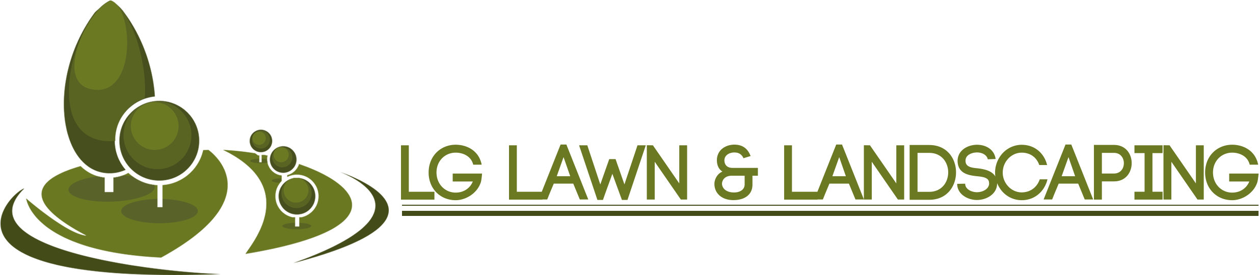 Lg Lawn & Landscaping Llc - Graphic Design (2488x577), Png Download