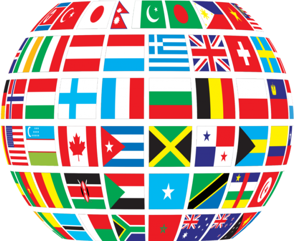 World Flags Clipart - Globe Flags Of The World (640x480), Png Download