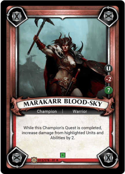 Marakarr Blood-sky - Age Of Sigmar Champions Cards (600x600), Png Download