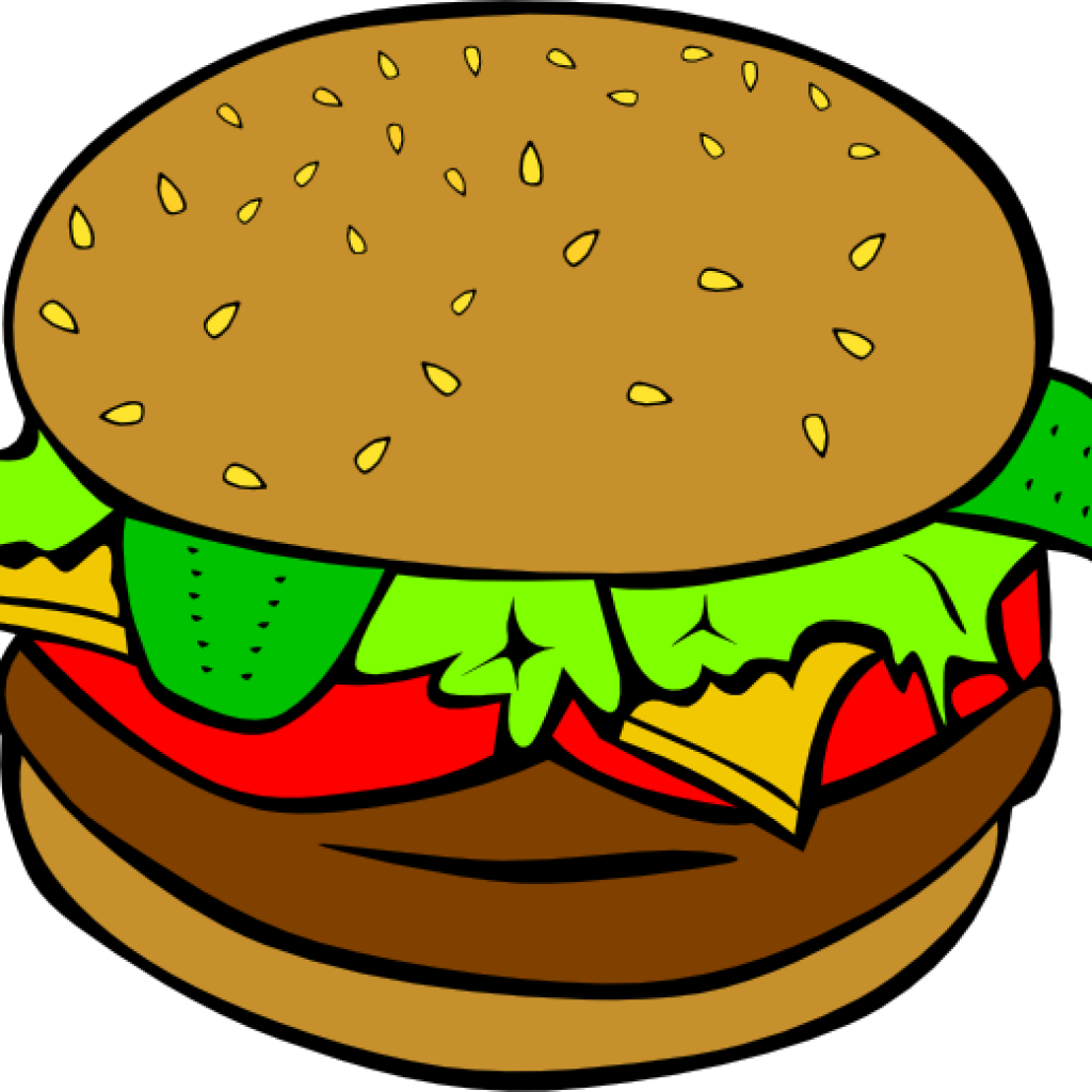 Hamburger Clipart Cow Clipart Hatenylo - Hamburger Clipart (1024x1024), Png Download