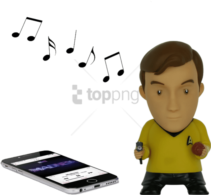 Free Png Fametek Ftkrk Star Trek Cpt Kirk Bt Speaker - Wireless Speaker (850x786), Png Download