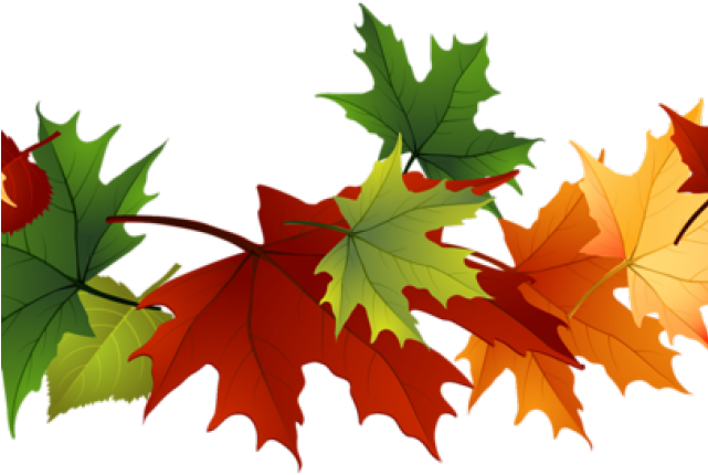 Leaves Clipart Falling Leaf - Fall Color Leaves Clipart (640x480), Png Download