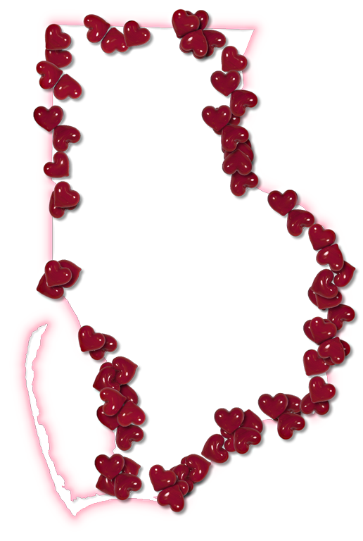 A Map Of Gulf With A Pink Glow Outline And Randomly - Bead (516x768), Png Download