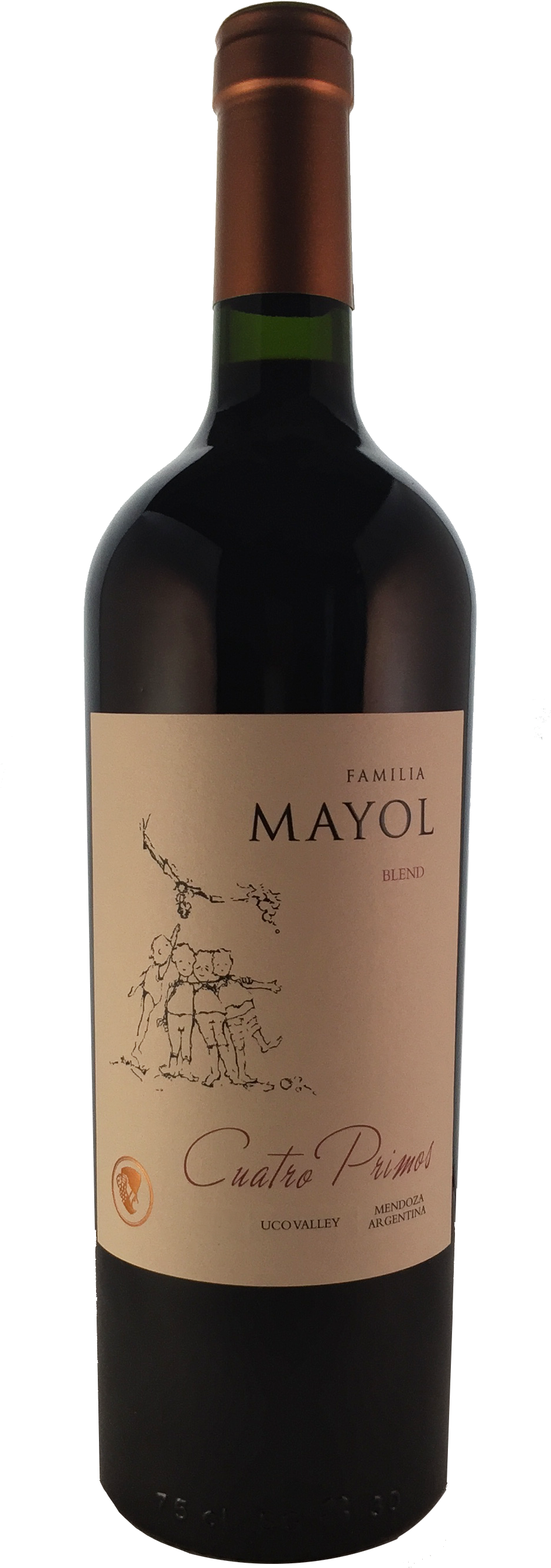 Familia Mayol Cuatro Primos Mendoza 2012 - Glass Bottle (940x2940), Png Download