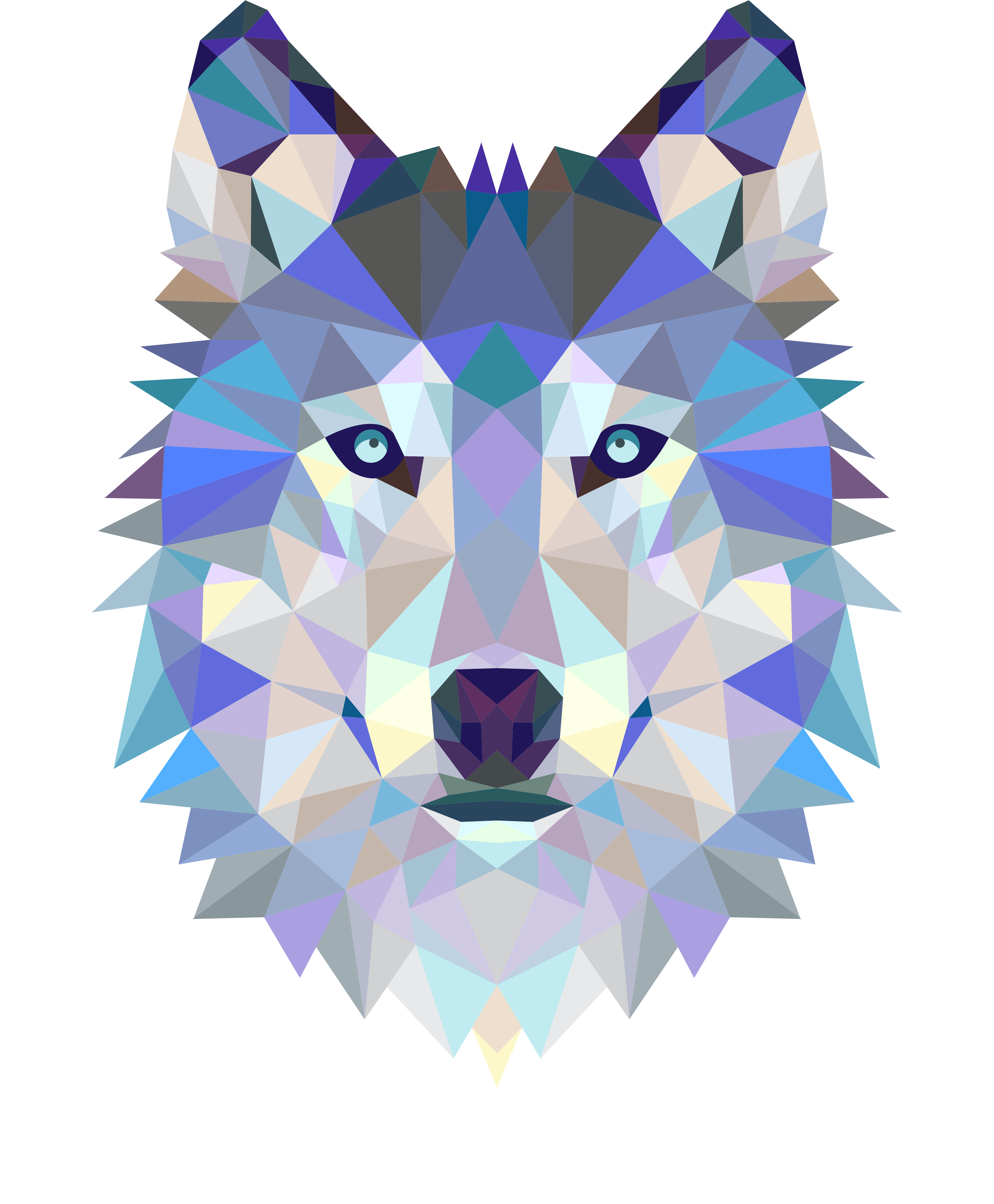 We Are A Diverse Bunch Of Masterminds, Originators, - Origami Wolf Face (3864x4562), Png Download