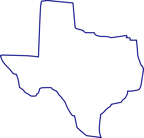 Texas White Outline Clipart (600x577), Png Download