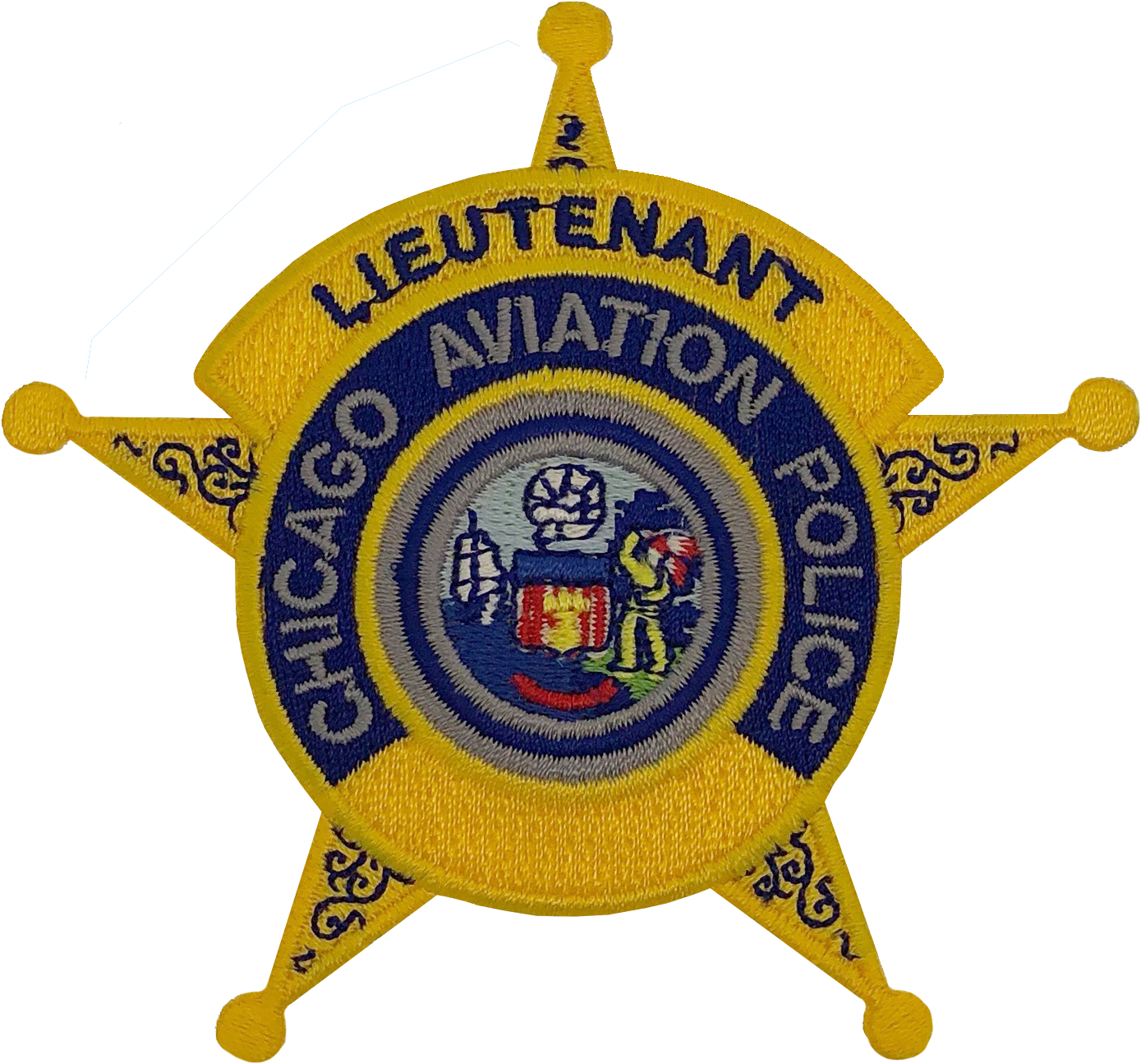 Chicago Aviation Police Star - Emblem (1389x1295), Png Download