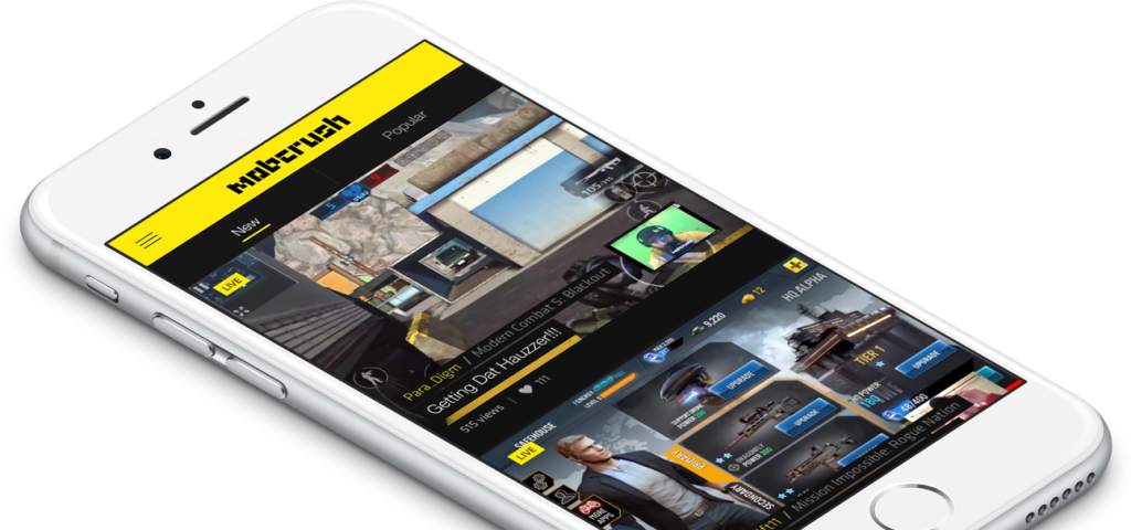 Mobcrush Iphone 6 Mobile App - Smartphone (1024x480), Png Download