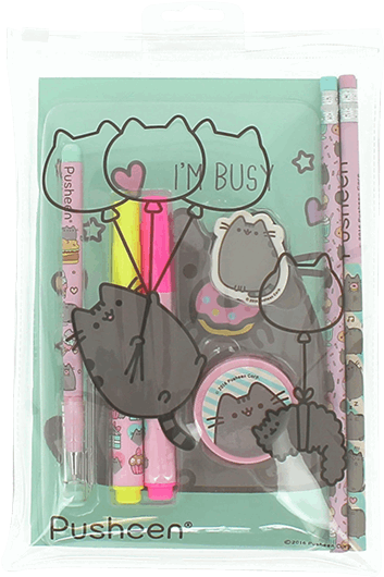 Super Stationery Set - Pusheen Stationery Uk (600x600), Png Download