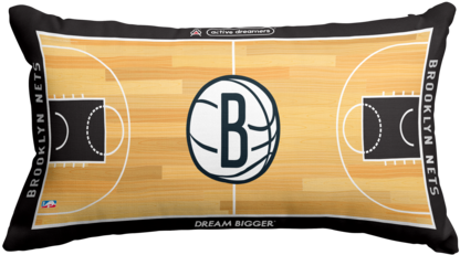 Brooklyn Nets Lumbar Pillow - Brooklyn Nets (600x600), Png Download