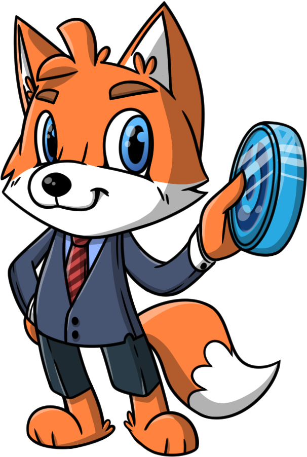 Blox = Blockchain Fox - Cartoon (720x954), Png Download