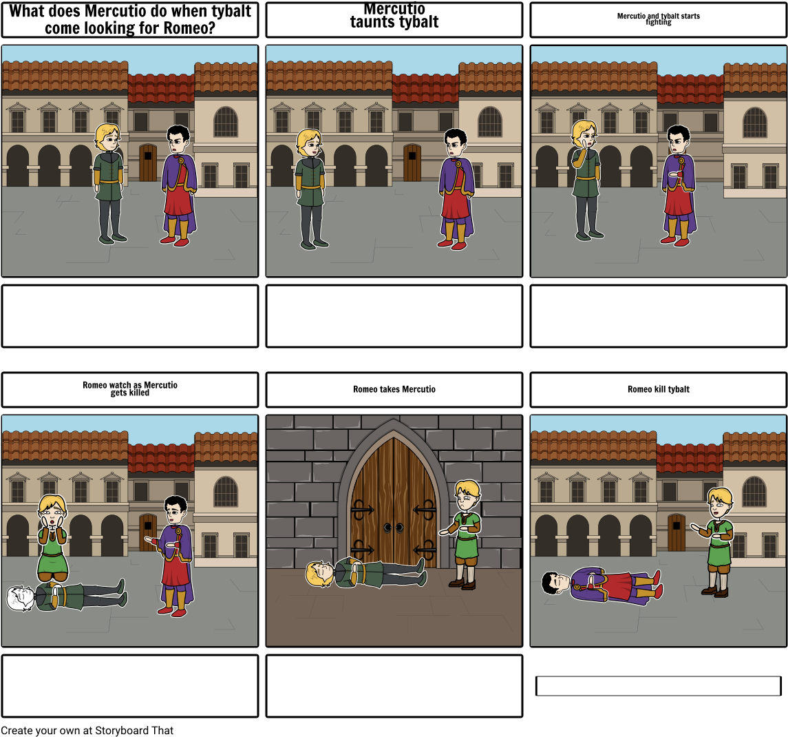 Romeo And Juliet - Storyboard (1164x1086), Png Download