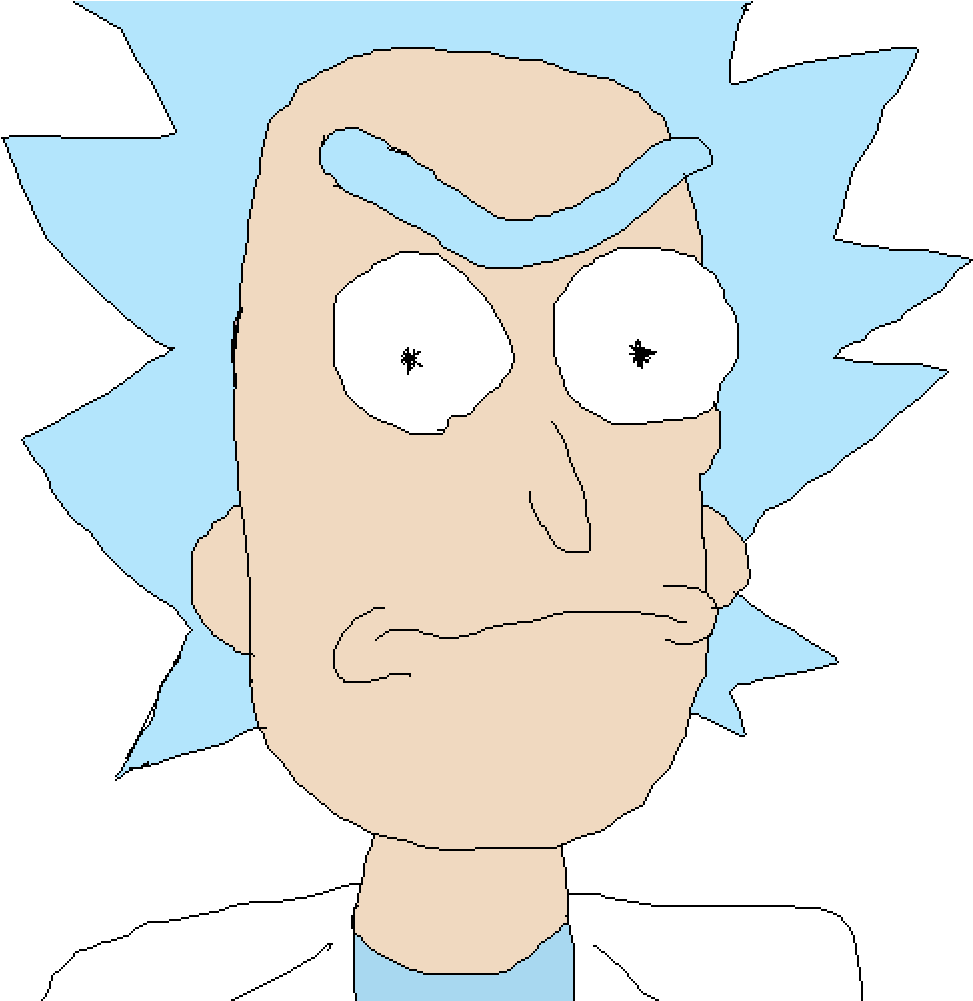 Rick Sanchez - Cartoon (1000x1000), Png Download