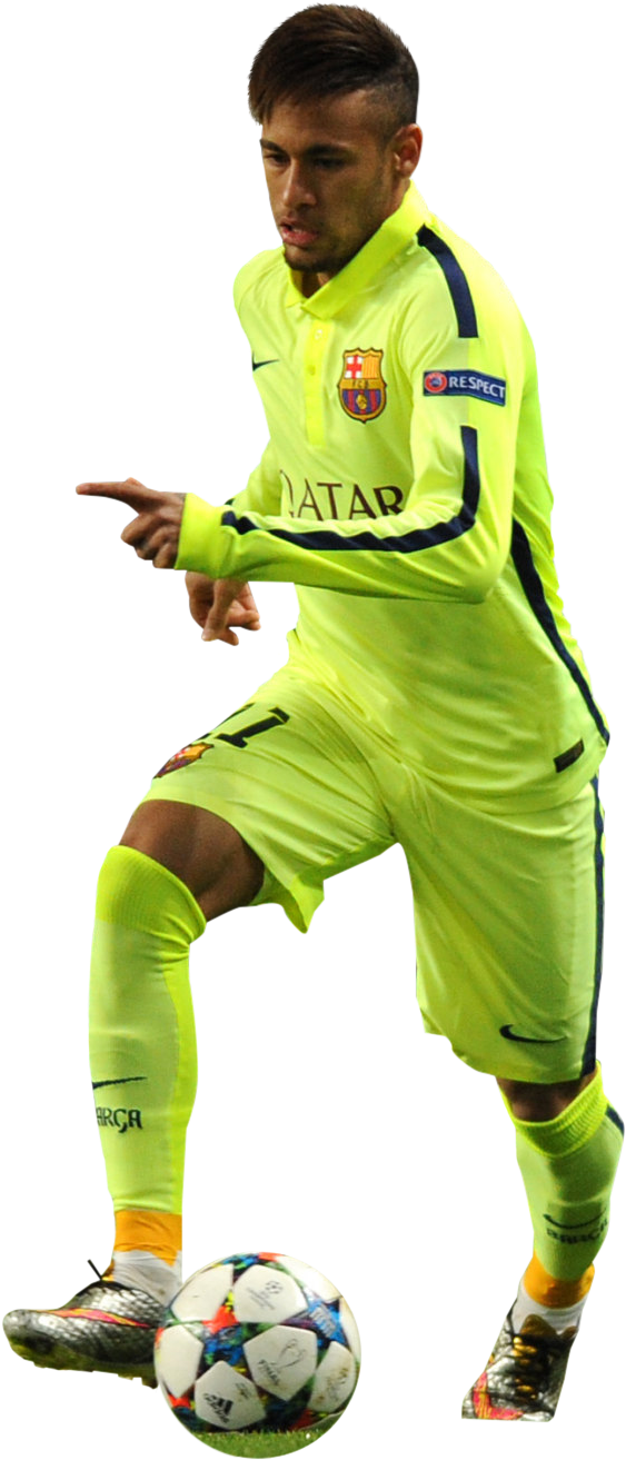 Neymar Render - Kick Up A Soccer Ball (562x1323), Png Download