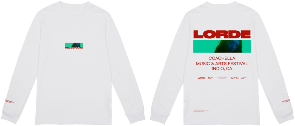 Melodrama Coachella Long Sleeve Tee Lorde Official - Long-sleeved T-shirt (1024x1024), Png Download