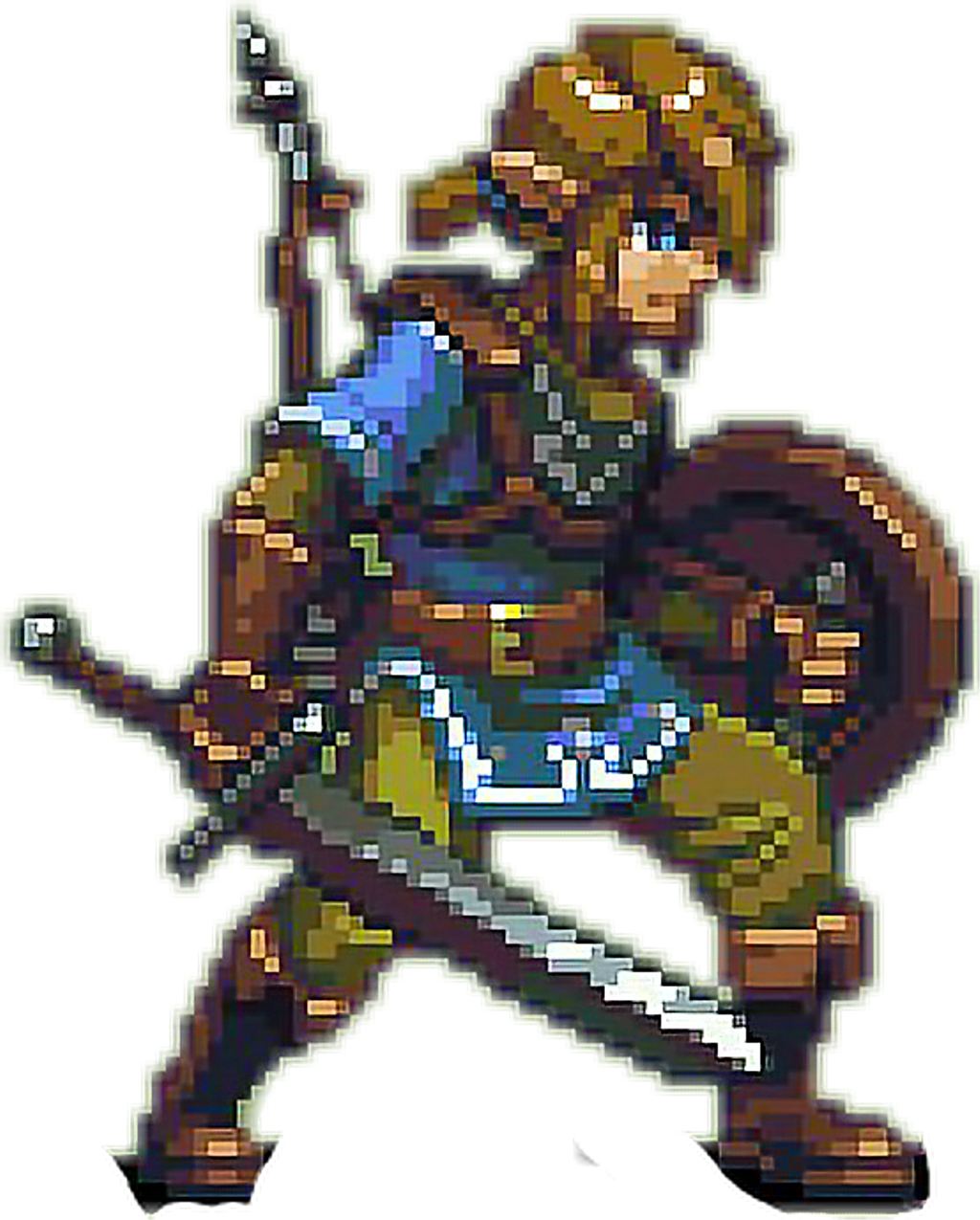 #link #zelda #pixel #8bit #nintendo - Link Breath Of The Wild Sprite (1024x1275), Png Download