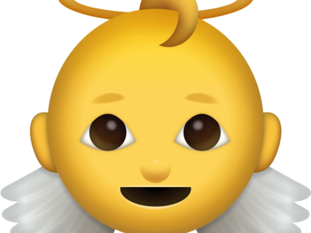 Emoji Clipart - Emoji Iphone Baby Angel (640x480), Png Download