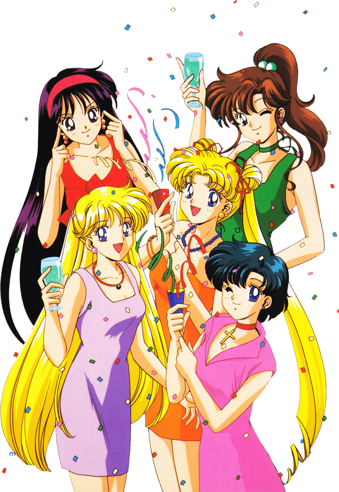 Sailor Jupiter, Sailor Venus, Sailor Mars, Sailor Moon - Sailor Moon Party (690x1000), Png Download