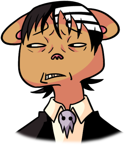 Also Burgerpants As Death The Kid - Cartoon (534x600), Png Download