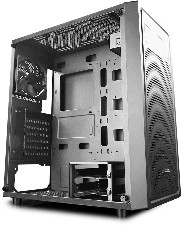 Square-hole Array Style Front Panel - Case Atx Deepcool E Shield (896x955), Png Download