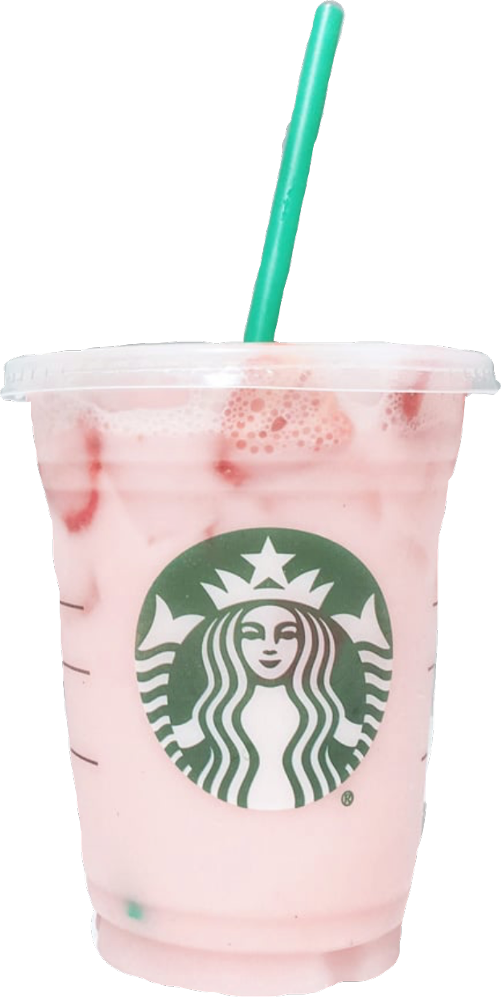 #starbucks #pinkdrink #pink #drink #iced #coffee #aesthetic - Starbucks New Logo 2011 (1024x2038), Png Download