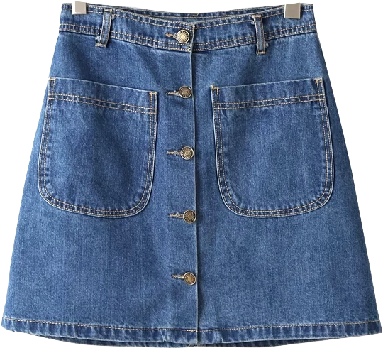 Dress Up Like A Korean Chic This Fall Luullas Blog - Aesthetic Denim Skirt Png (559x550), Png Download