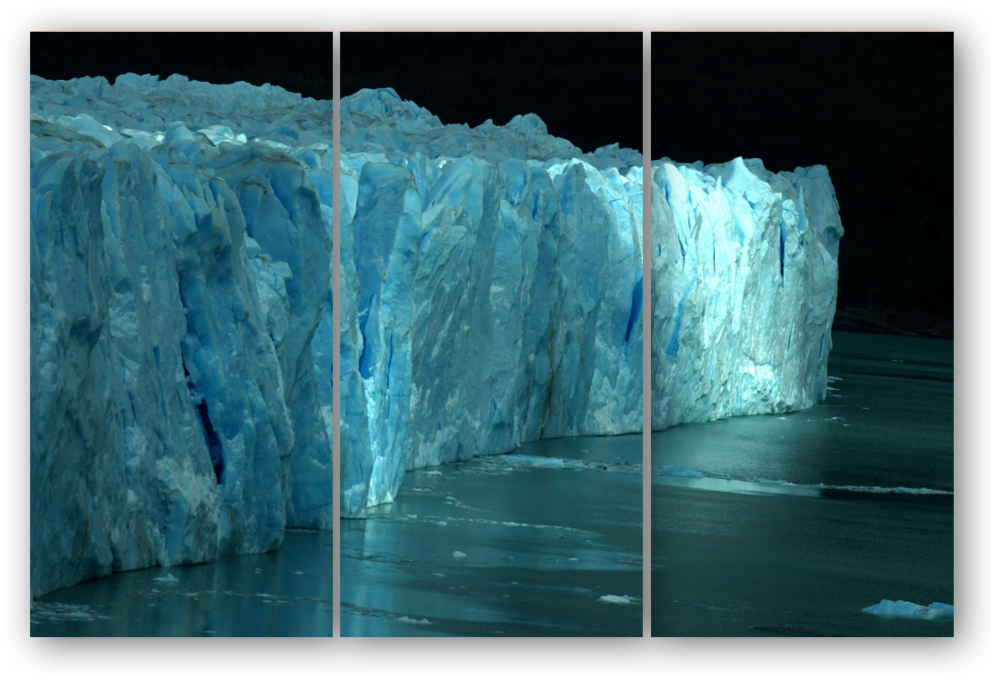 Triptych Perito Moreno - Iceberg (1000x727), Png Download