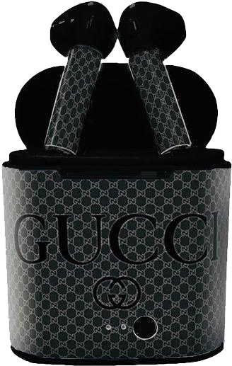 Black Gucci Airpods - White Louis Vuitton Neverfull Replica (570x570), Png Download