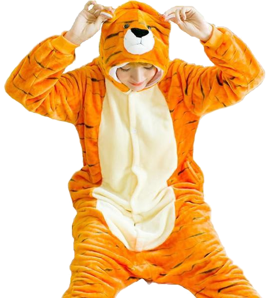 Fancy Adult Tiger Onesies - Pajamas (600x600), Png Download