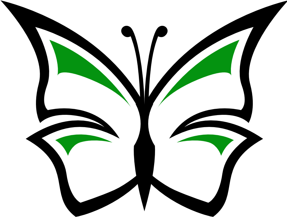 Butterfly 68 Black White Clipartist - Butterfly Drawings Very Easy (999x990), Png Download