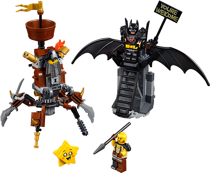 Lego 70836 The Lego Movie 2 Battle-ready Batman And - Battle Ready Batman And Metalbeard (800x600), Png Download