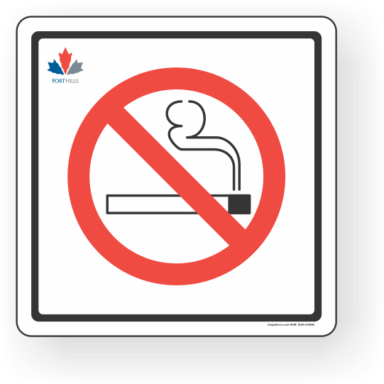 No Smoking Sign - Warning Signs For Cyclist (737x737), Png Download