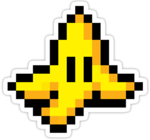 Banana - Mario Kart Pixel Banana (630x558), Png Download