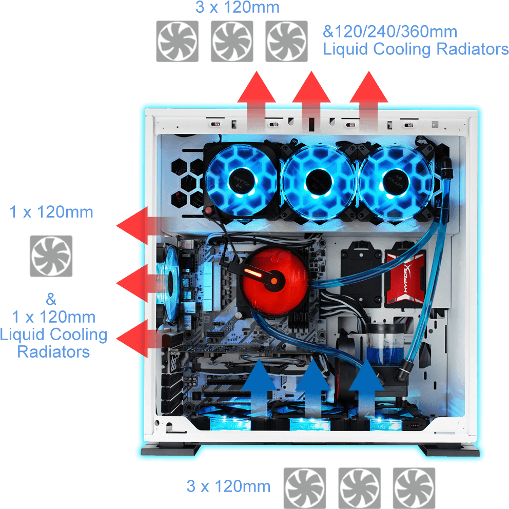 Versatile Cooling Options - Inwin 303 Msi Dragon (1920x1100), Png Download