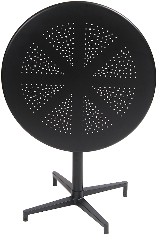30" Round Indoor/outdoor Metal Folding Table In Black - Outdoor Table (1280x1280), Png Download