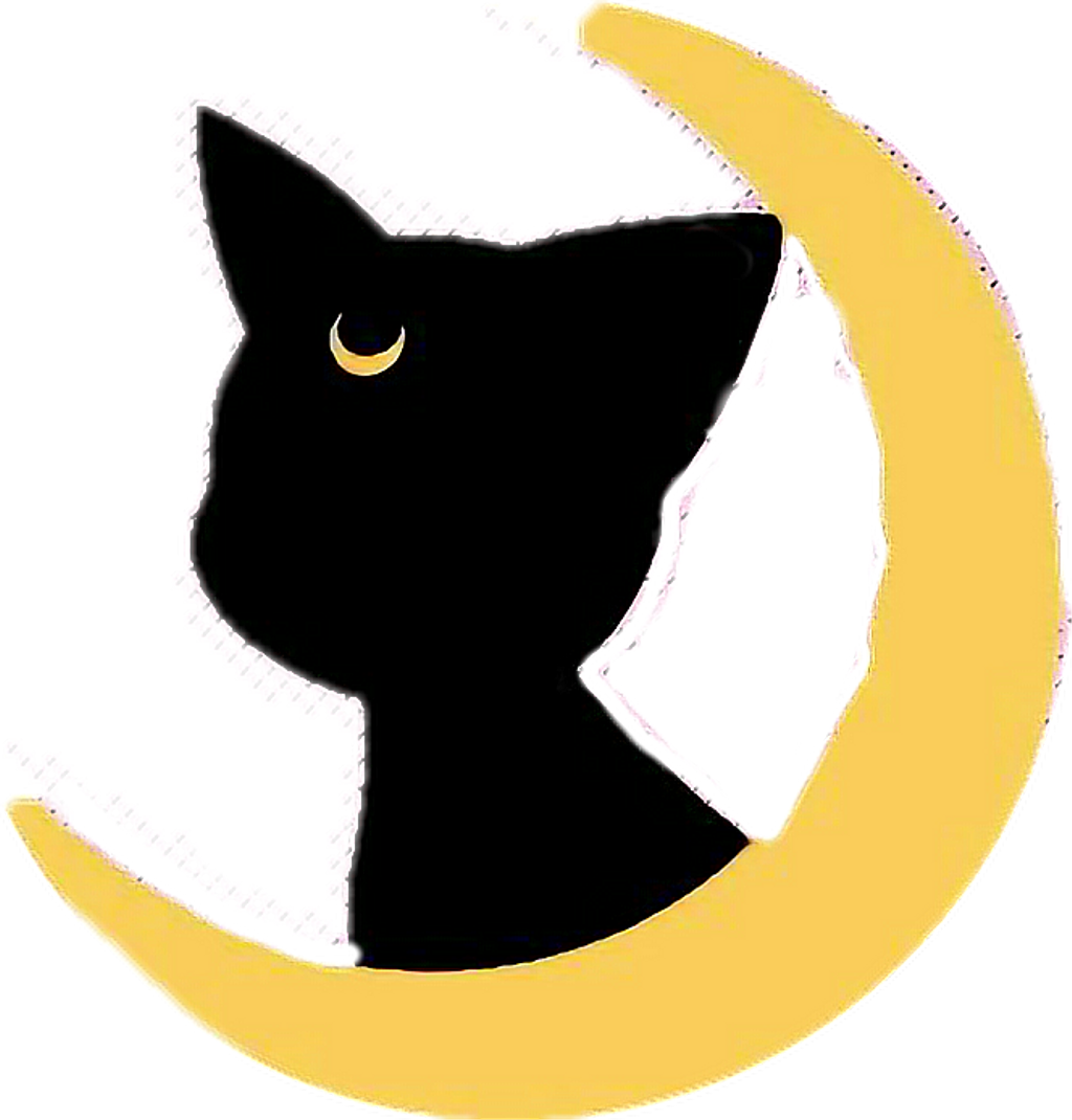 #sailormoon #cat #gato #cute #luna #moon - Sailor Moon Gato Png (1024x1070), Png Download