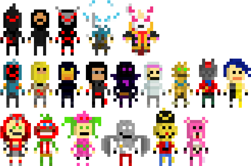 Pixel Art Gif Transparent - Pixel Art Fortnite Skin (830x560), Png Download