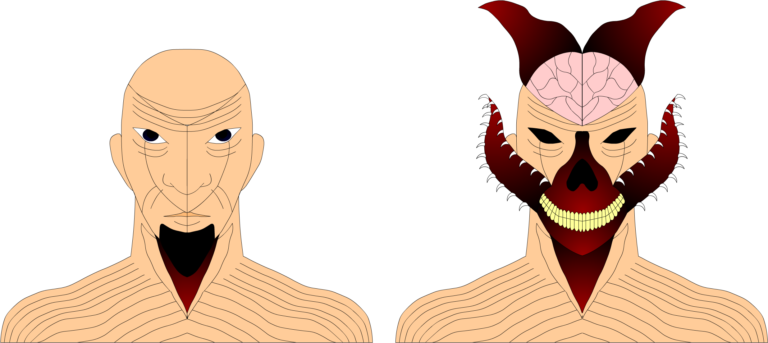 Dead Judge Face Design - Illustration (2472x1104), Png Download